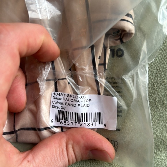 Stone Fox Swim Paloma Bikini Top in Sand Plaid - Picture 8 of 8